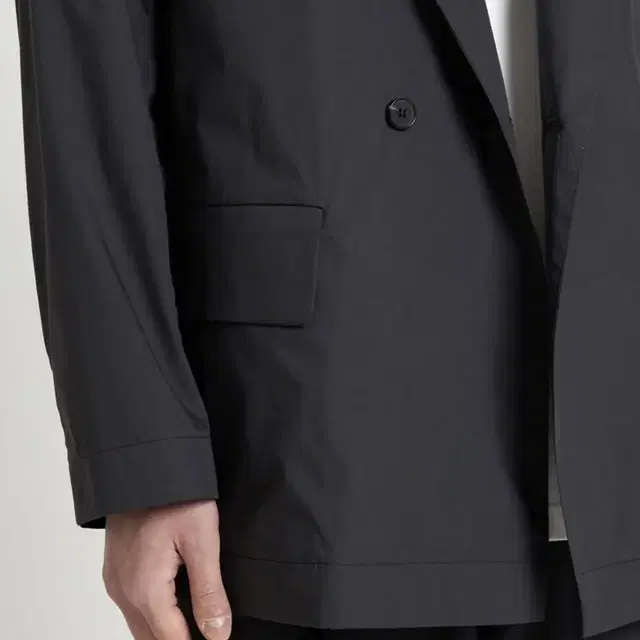 유스 shawl collar jacket black