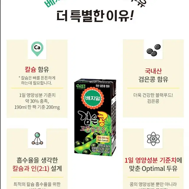 베지밀 검은콩 고칼슘 950ml*12입