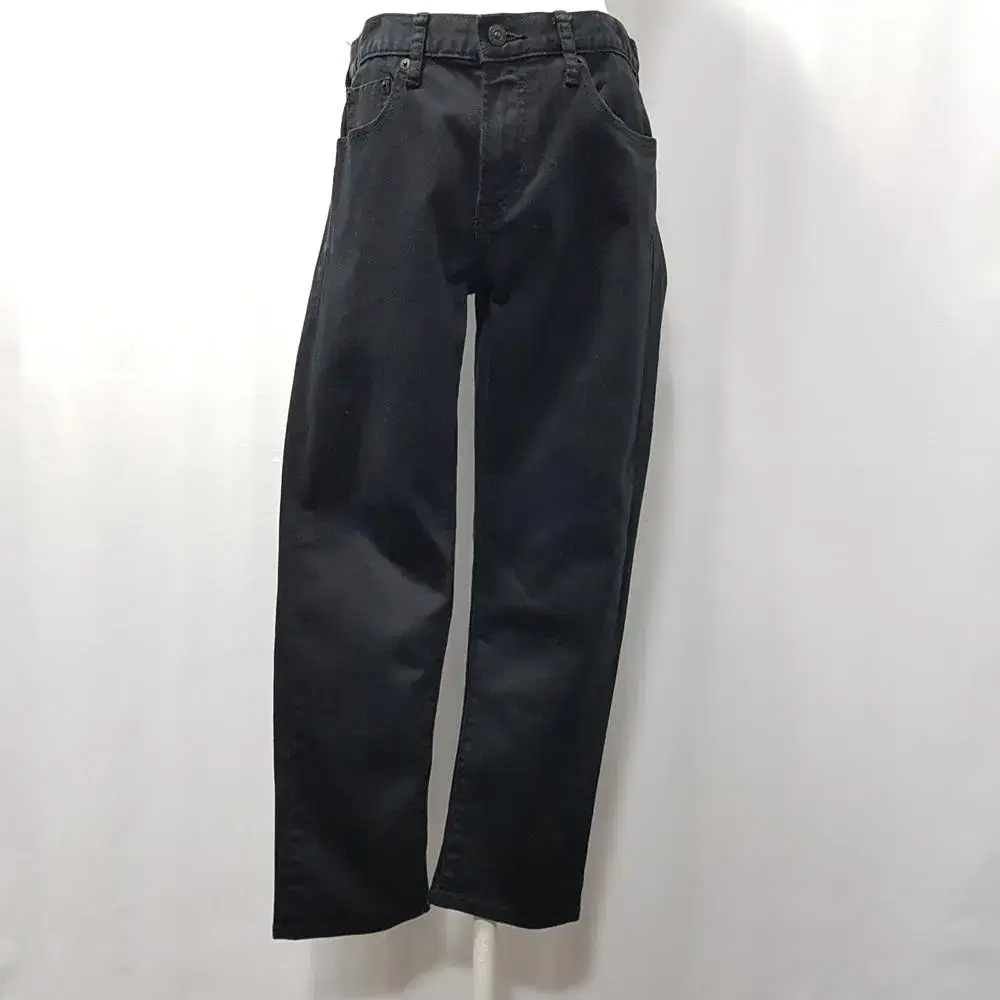 Uniqlo Black Jin Black Span Slim Straight Denim Pants Women30 D117