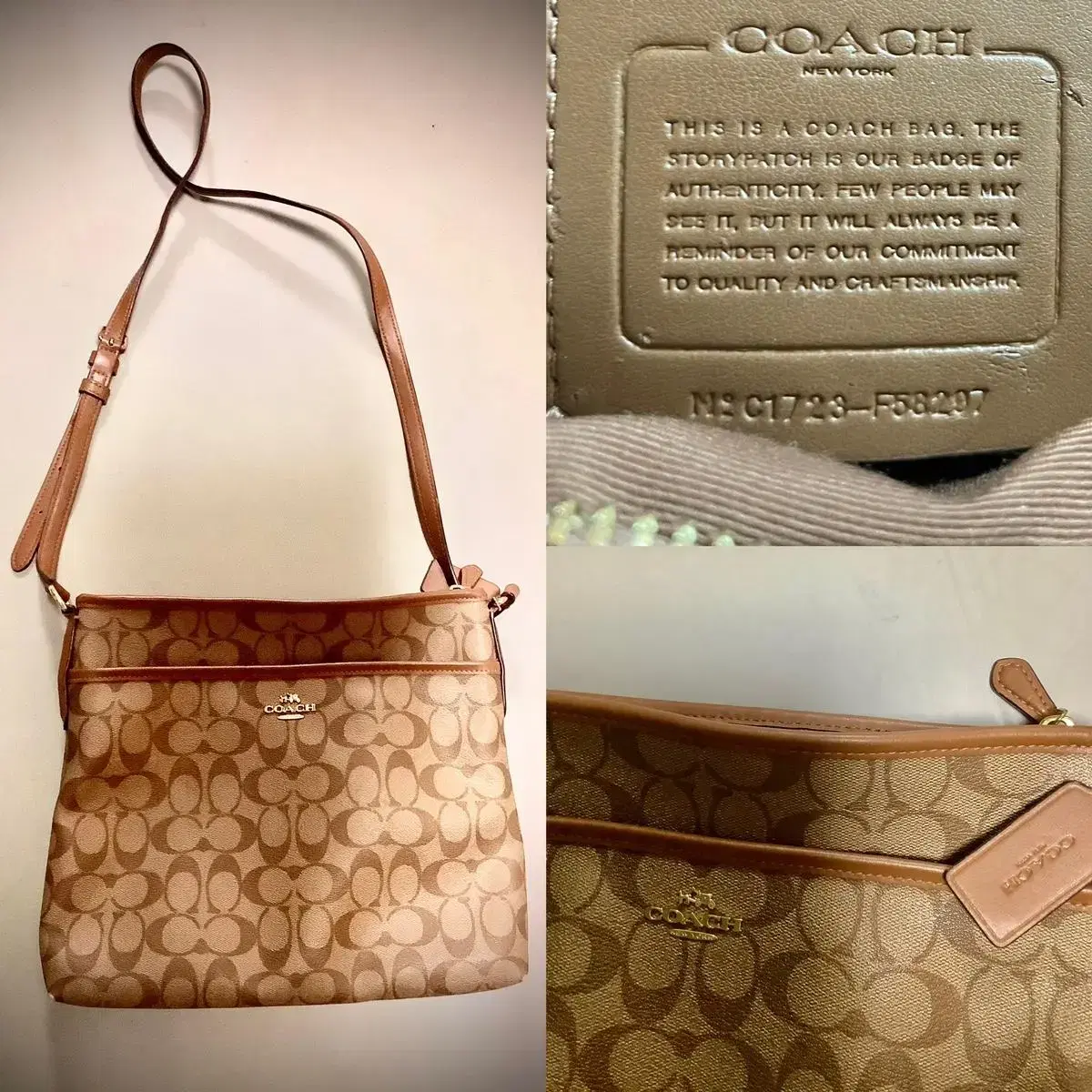 Coach COACH Genuine. cignature Leather Crossbody Shoulder Bag