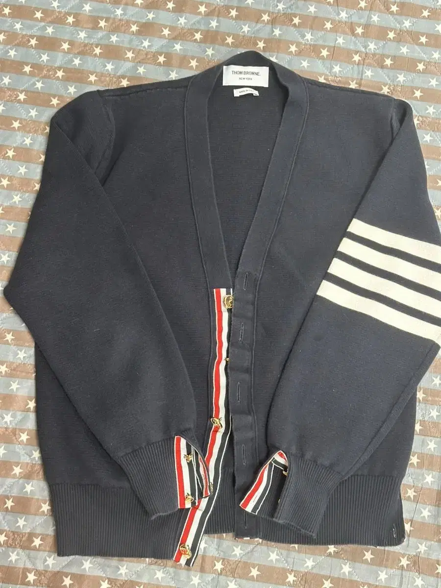 Season 23 Thom Browne Milano Stitch Cardigan Navy