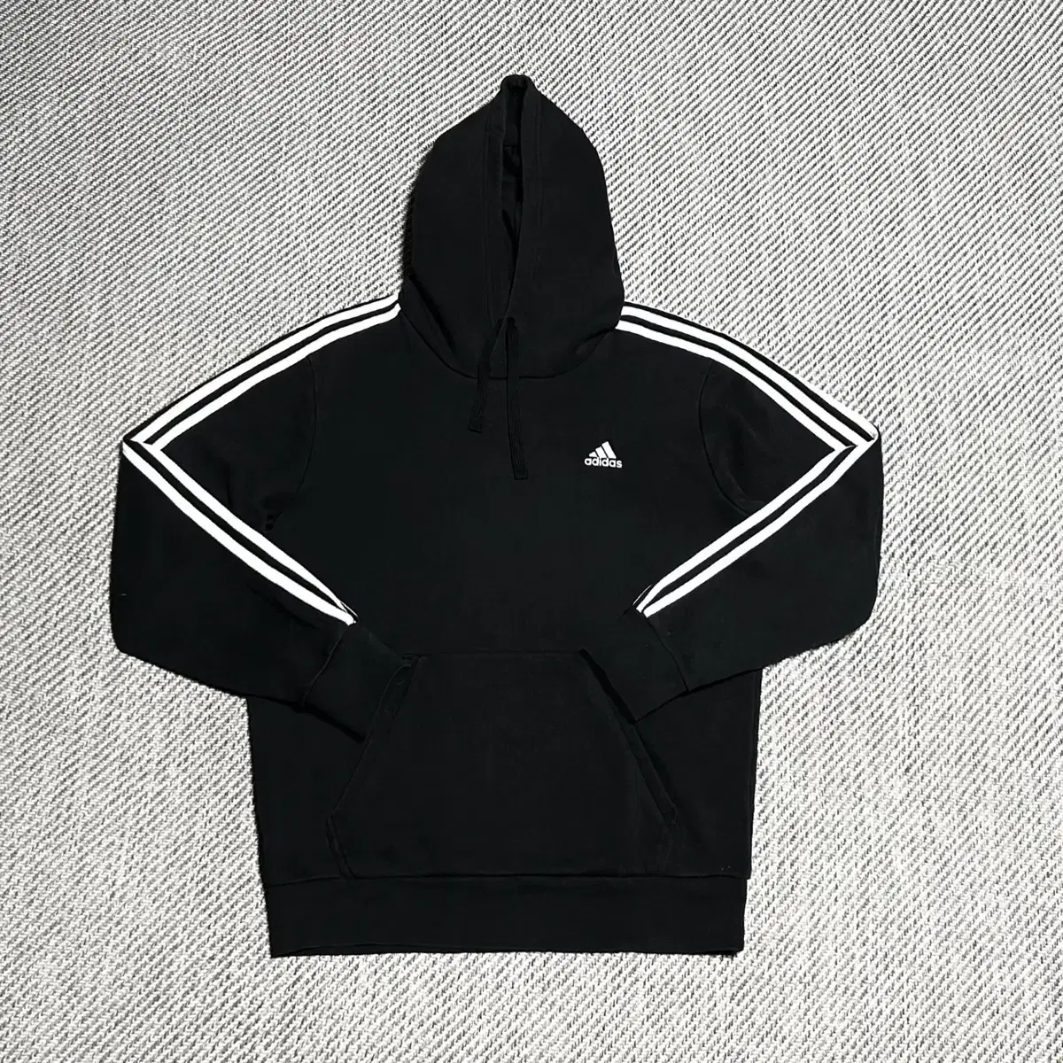 [ L ] adidas 아디다스 3st 베이직 블랙 후드티