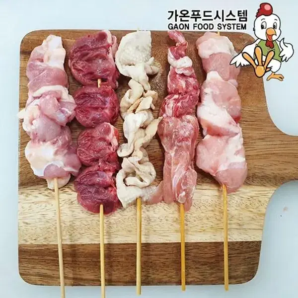 가온닭5종캠핑꼬치 세트 1kg/1개