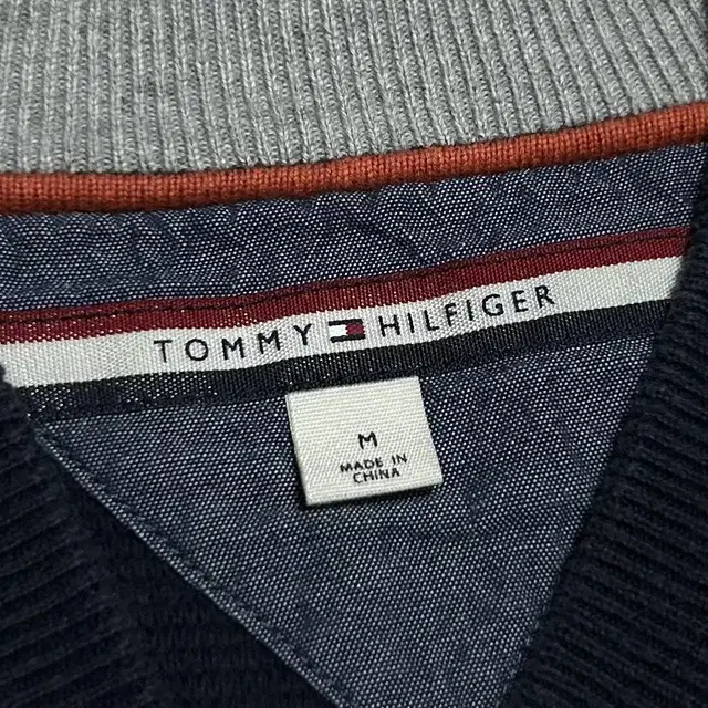 [ M ] Tommy 타미힐피거 네이비 코튼 니트 집업