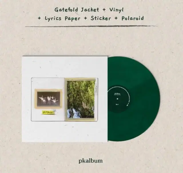 폴킴 pkalbum [Dark Green 컬러 LP] 미개봉 LP 음반