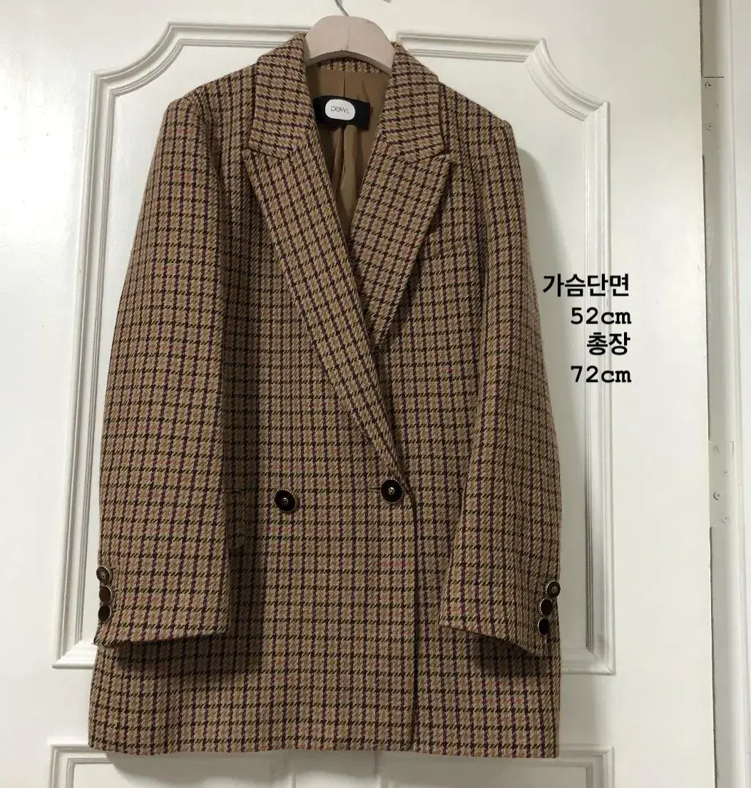 2019 Duel Check Half-Court Wool Jacket ~66 DEWL