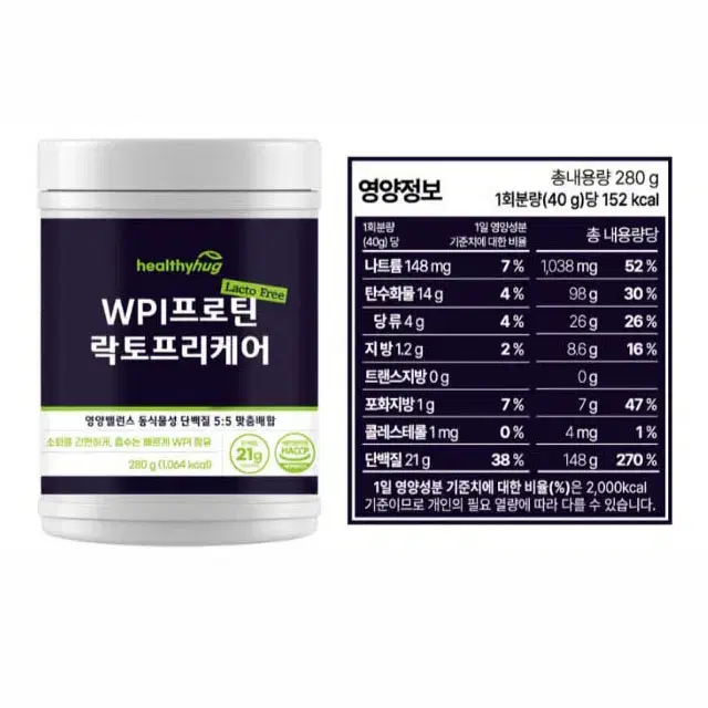 단백질 WPI 프로틴 락토프리케어 280g