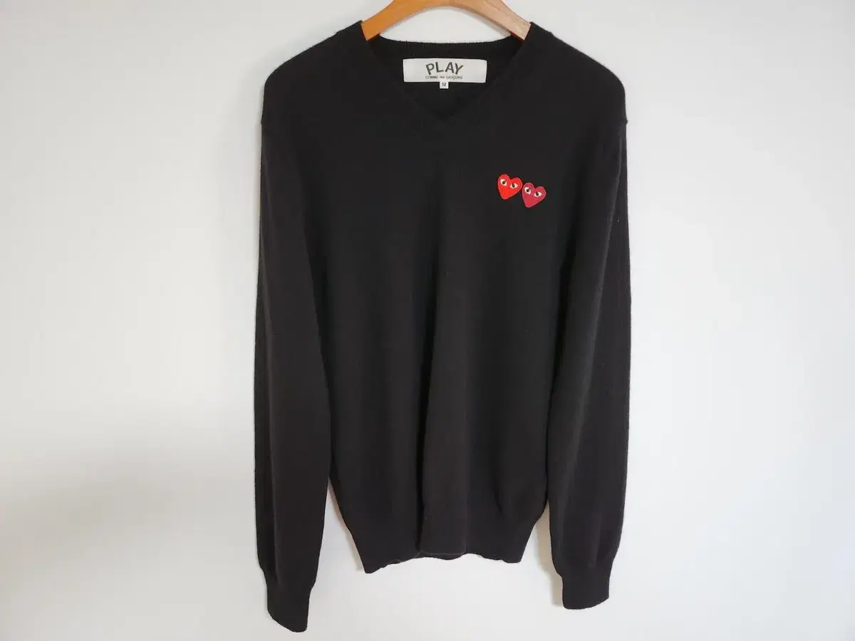 [M] Comme des Garçons Song Black Double Waffen Men's Wool Knit D2904