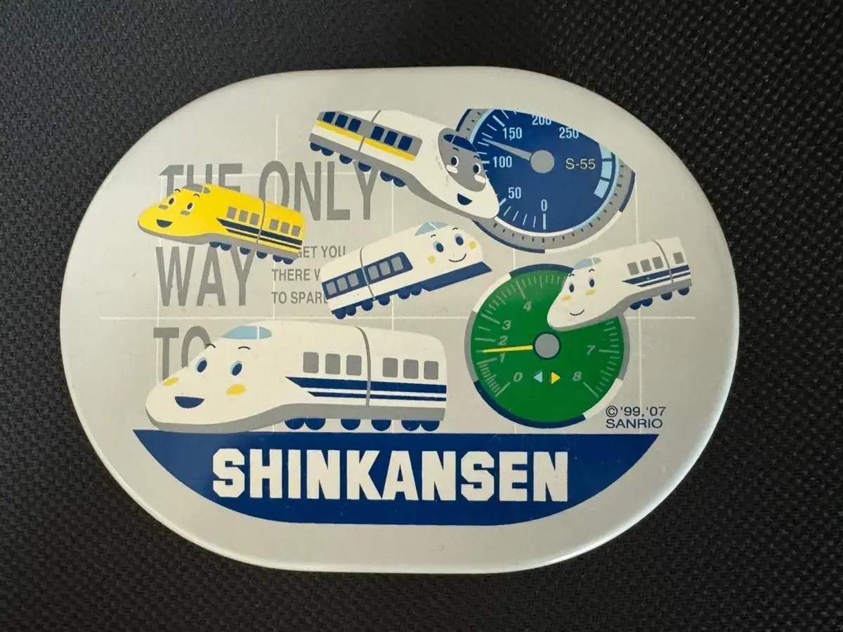 Classic Sanrio Shinkansen sticker canister