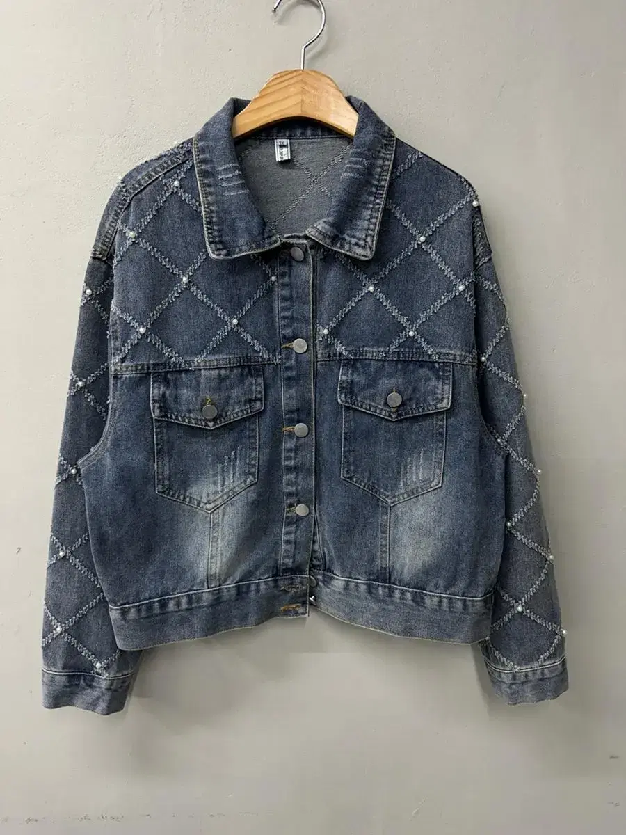 Vintage Beaded Denim Jacket