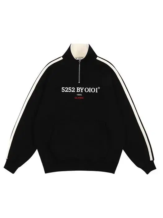 OiOi CLASSIC LOGO HALF ZIPUP_black