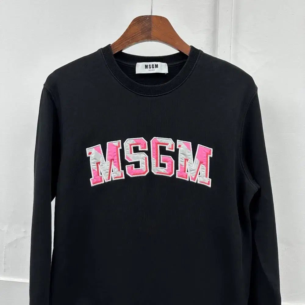 MSGM 엠에스지엠 루즈핏 로고 맨투맨 티셔츠 S사이즈 s142