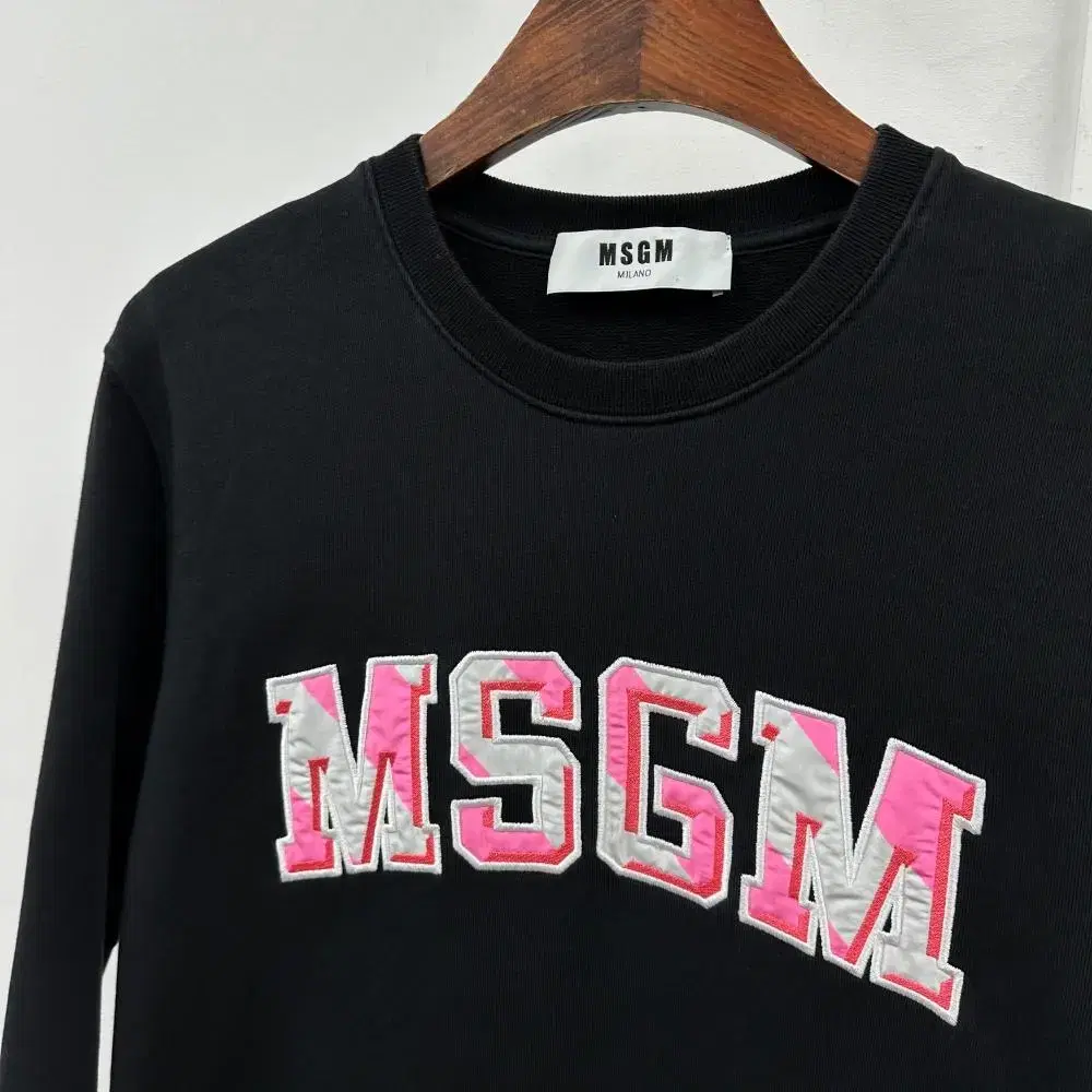 MSGM 엠에스지엠 루즈핏 로고 맨투맨 티셔츠 S사이즈 s142