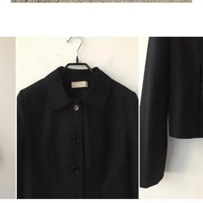 우온마켓 cropped slit jacket 블랙