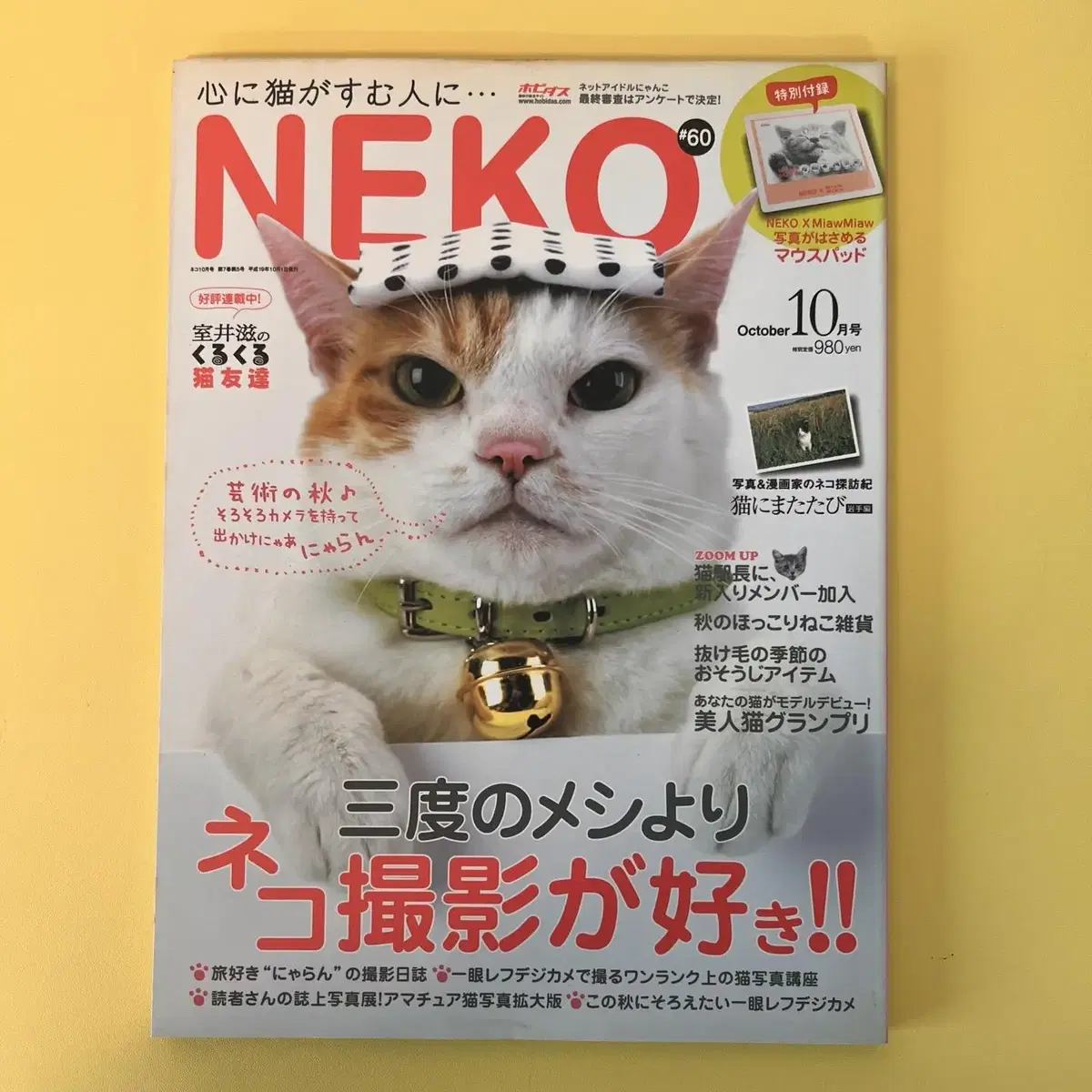 고양이잡지 네코 NEKO 2007-10 vol60 일본 빈티지잡지 고양이