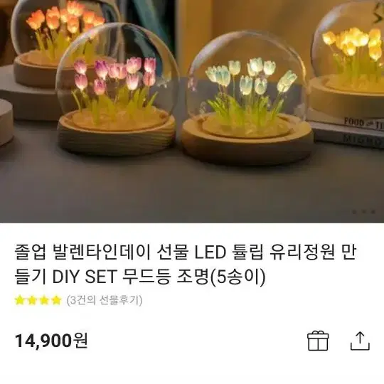 LED 튤립 유리정원 만들기 무드등 조명