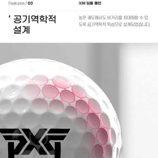 PXG 익스트림 프리미엄 3피스 화이트 골프공 1더즌 12알 P