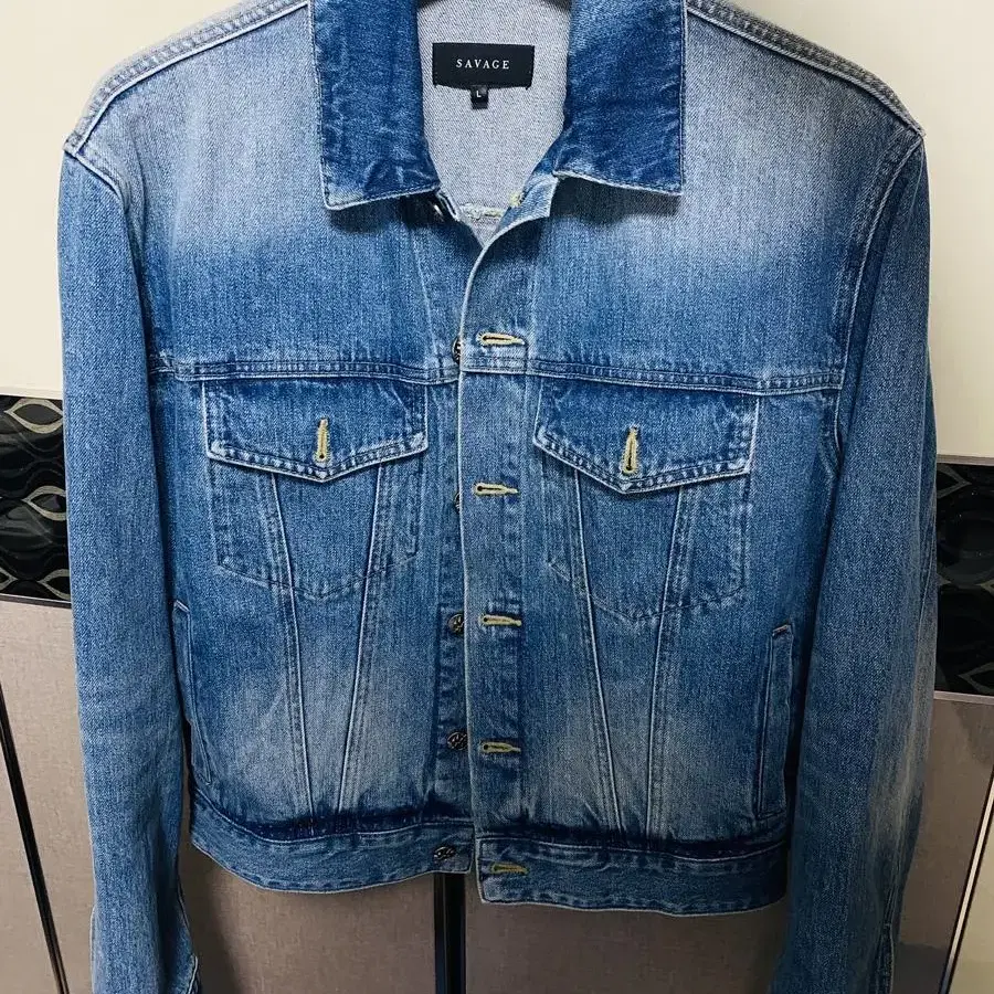 savage 세비지 Denim Trucker Jacket - Mid Bl