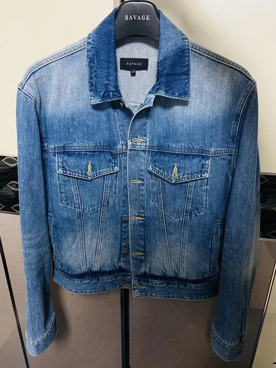 savage 세비지 Denim Trucker Jacket - Mid Bl