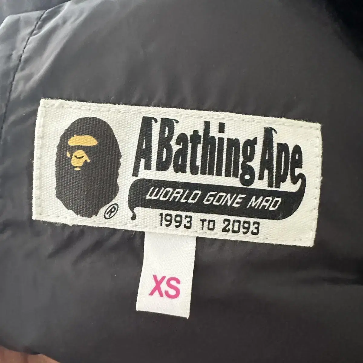 베이프 Bape 사루 로고 여성 경량패딩