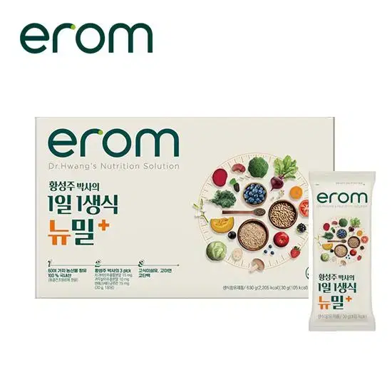 이롬 황성주 1일1생식 뉴밀 4박스(30g*21포*4박스)+흔들컵