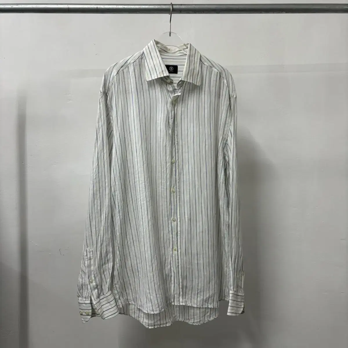 Bognor Golf Stripe Linen Shirt Southern (105) Quick sale