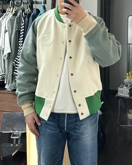 비즈빔24SS Varsity 바시티 자켓Green[3]