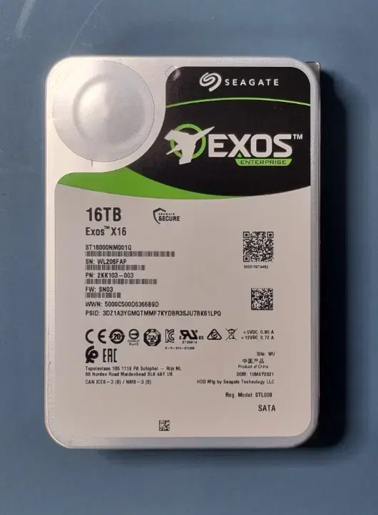 시게이트 EXOS X18 16TB 16테라 HDD SATA