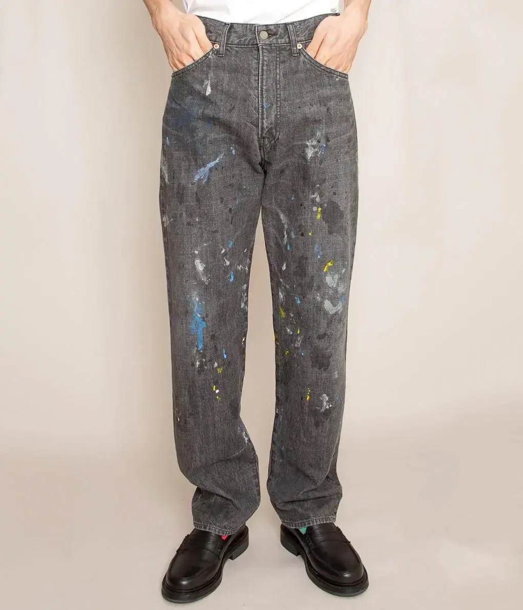 Blackbird / Straight Denim Pants Painting / 2