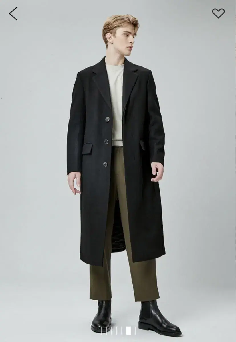 System Homme Navy Wool Coat