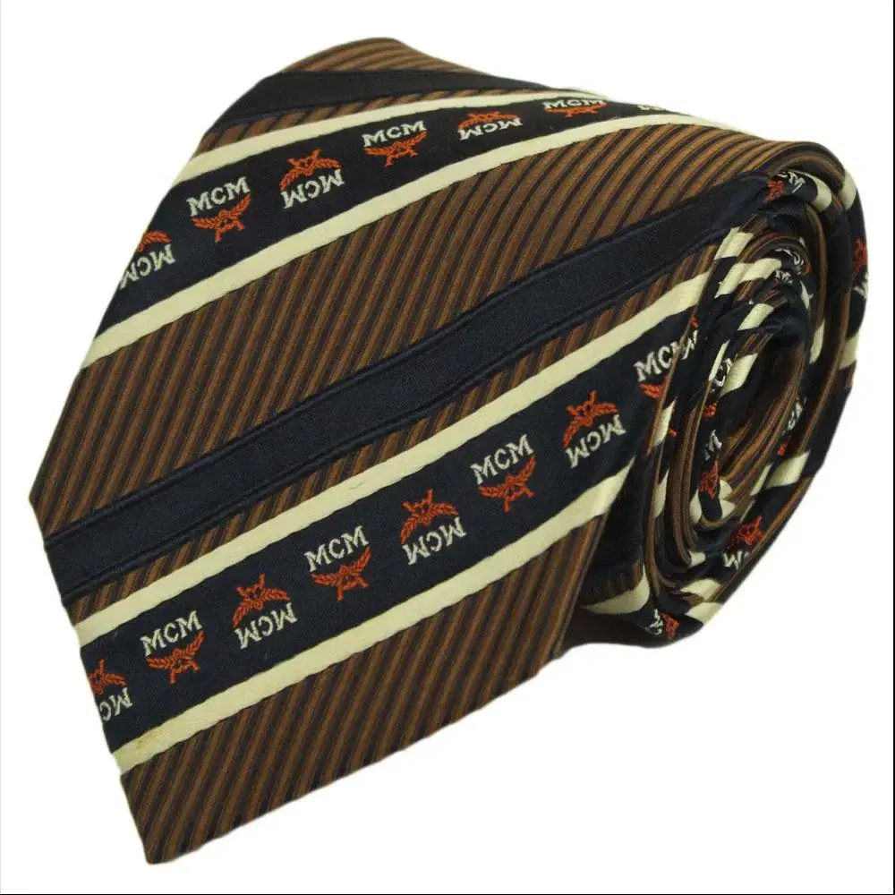 1291 MCM MCM Brown Striped Tie Briguzet