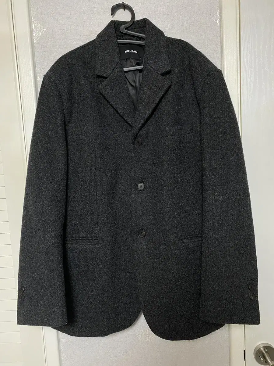 [L] Arban Heavy Wool Blazer Charcoal