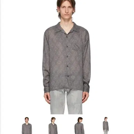 L) 존 엘리엇 grey seville shirts 페이즐리