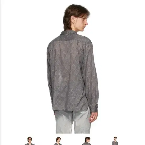 L) 존 엘리엇 grey seville shirts 페이즐리