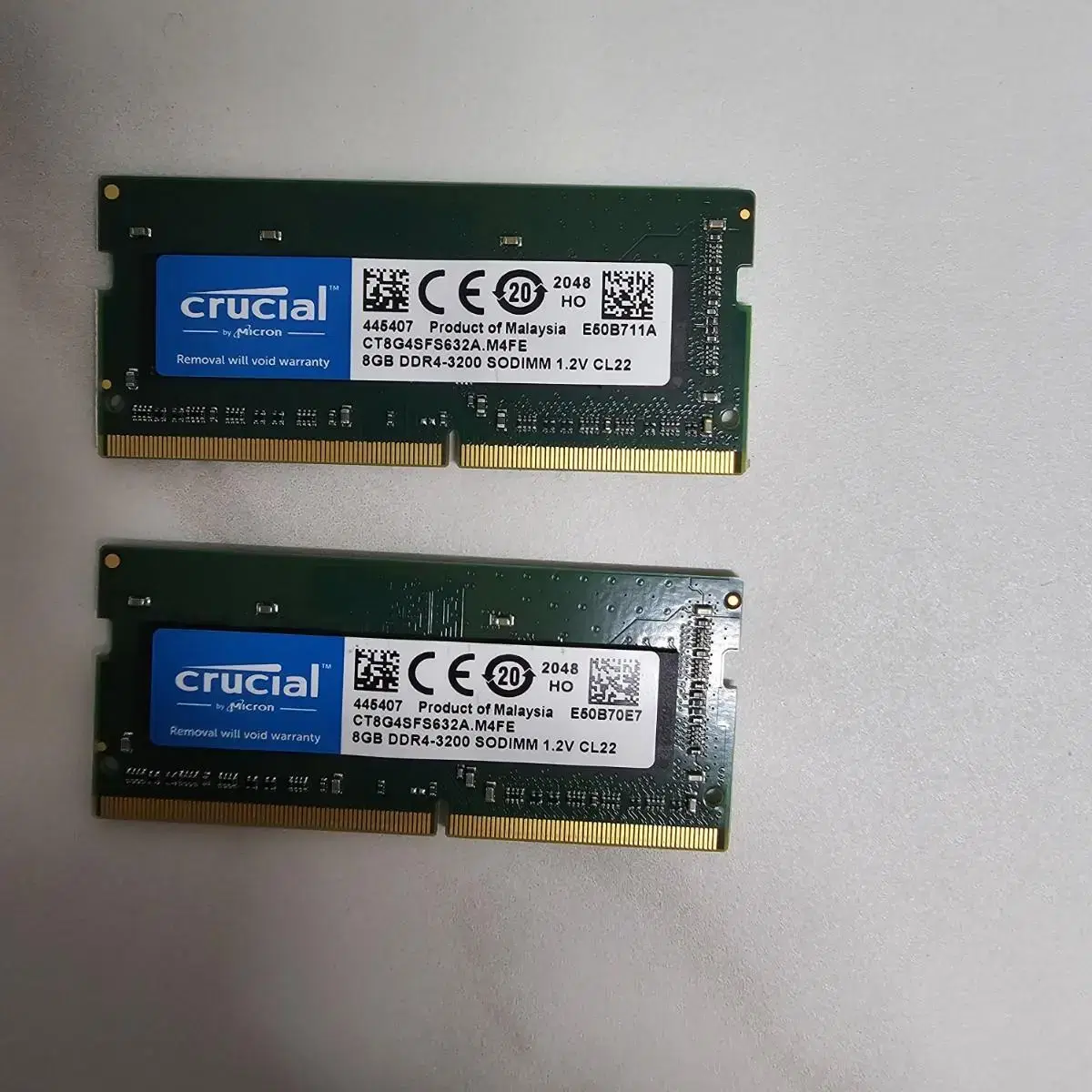 노트북용 램 DDR4-3200 8G 2개 일괄4만