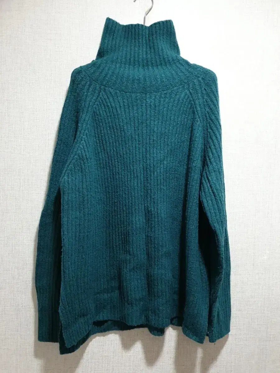 (size 77)Winter Neck Pola Knit,Sweater Stripe Trim Knit