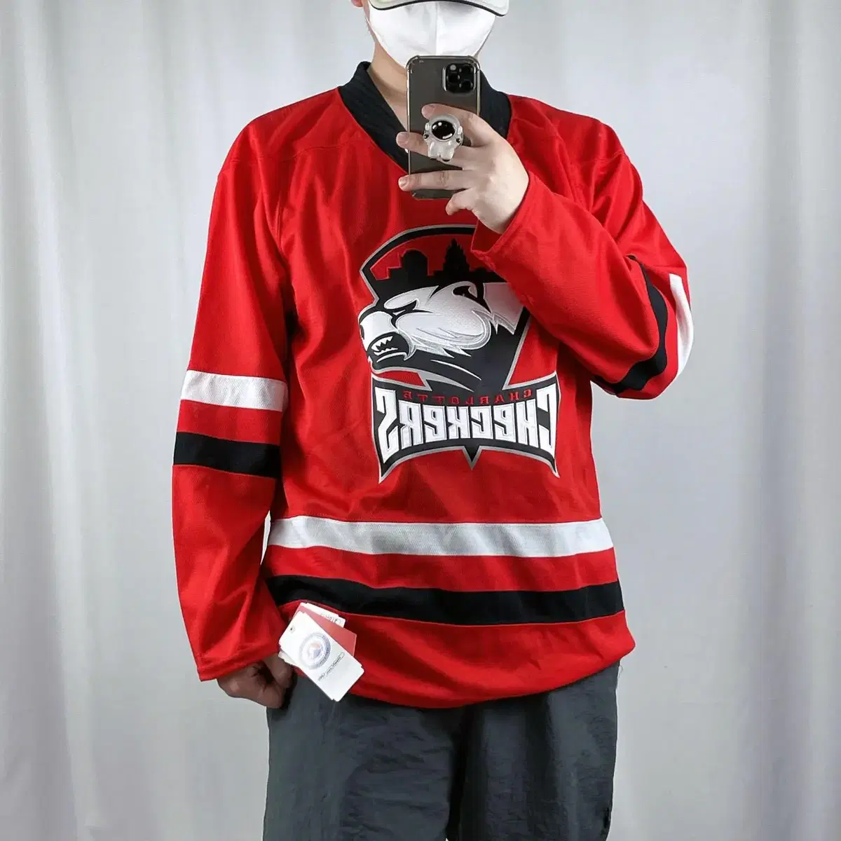 CCM Charlotte Checkers Ice Hockey Jersey M .240315