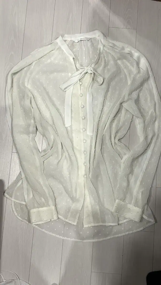 (New) Loem Girlcore See-through Ribbon Blouse