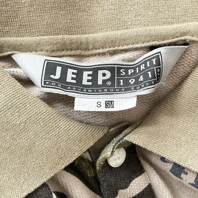 지프 JEEP 여성 카모 반팔 카라 원피스