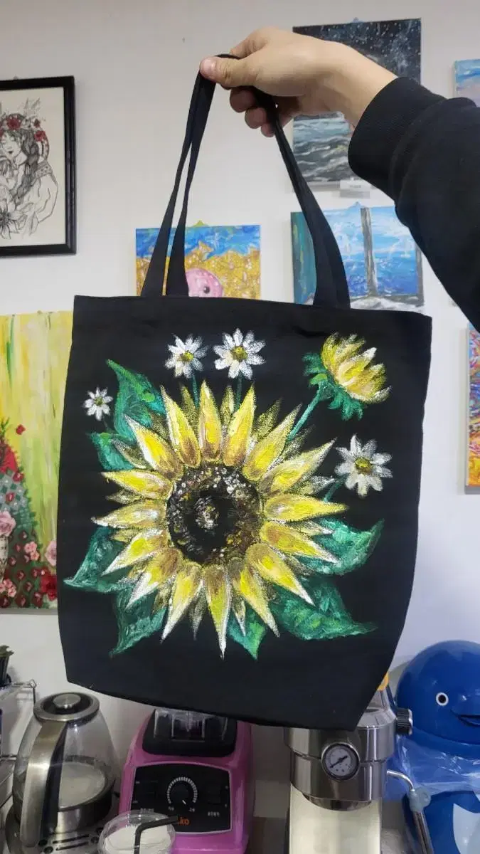 Handmade drawing eco-bags