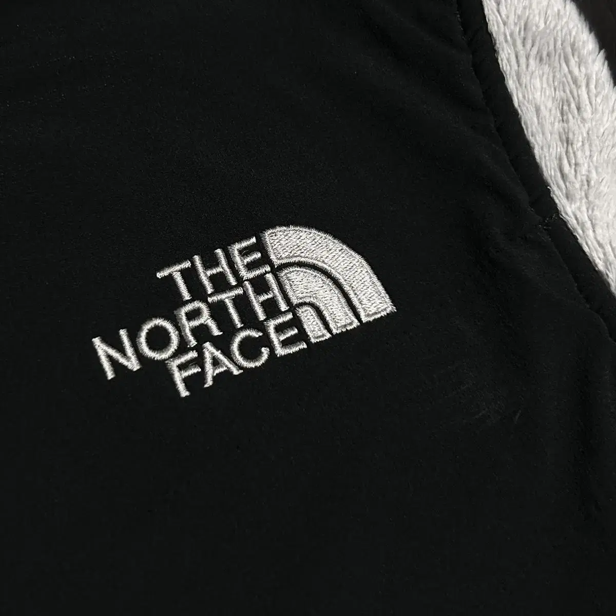 [ L ] Northface 노스페이스 회/검 플러피 후리스 집업 자켓