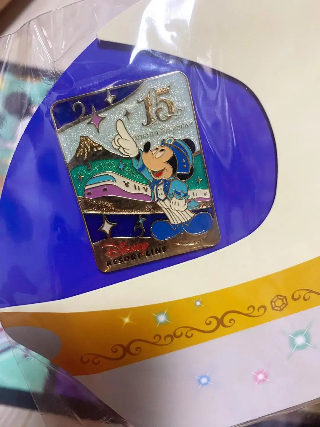 Disney Mickey Mouse Badge Resort Line 15th Anniversary Badge Tokyo DisneySea