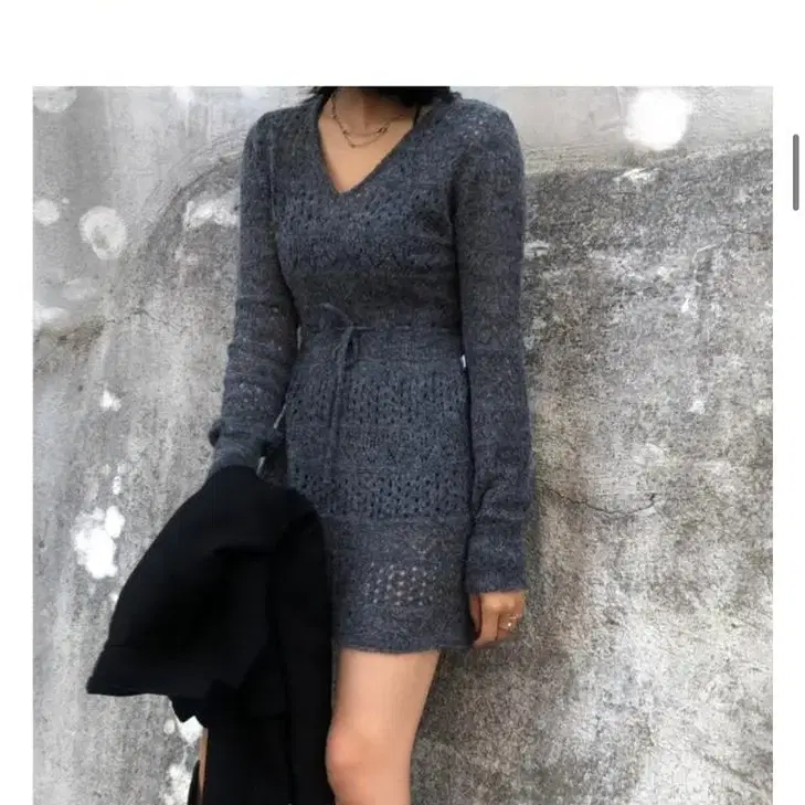 애즈온 HAILEY KNIT DRESS