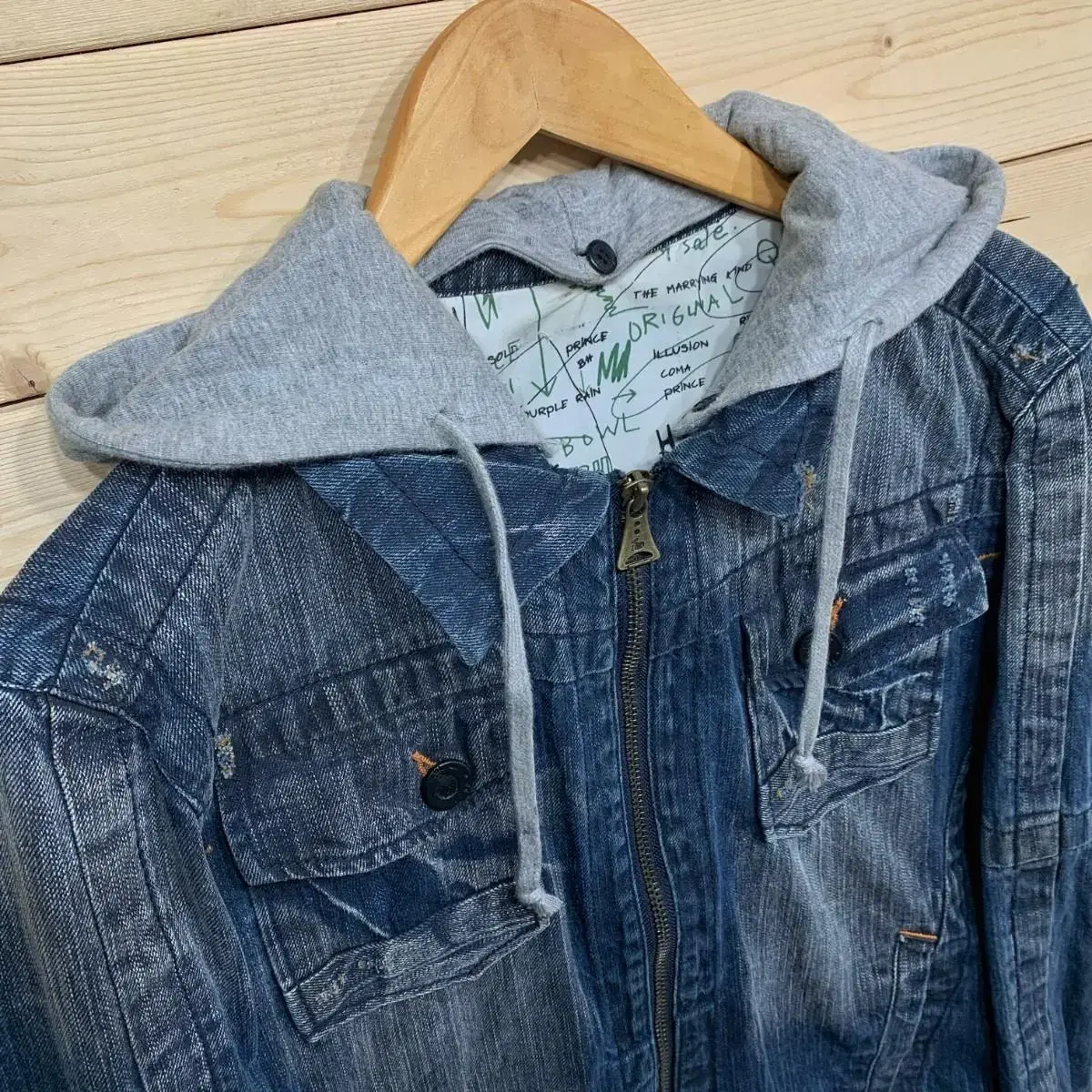 [M] Hendrix Basic House Hooded Denim Jacket