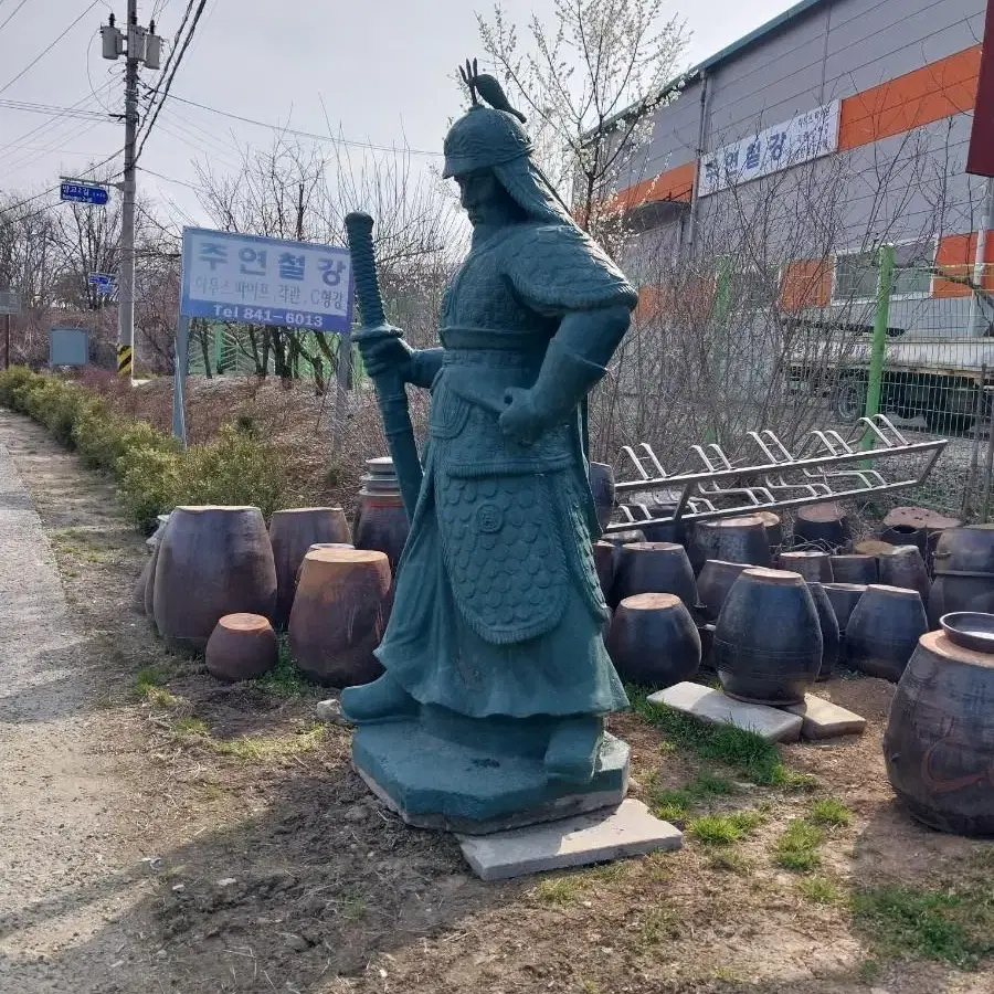 70년대초등학교 설치물 이순신장군동상220cm