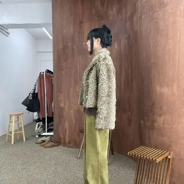 모래하우스 샌드 퍼 자켓 sand fur jacket