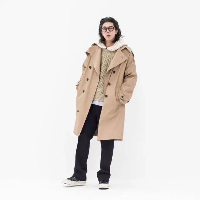 비즈빔 19AW Dashiell 트렌치 코트V Beige[3]