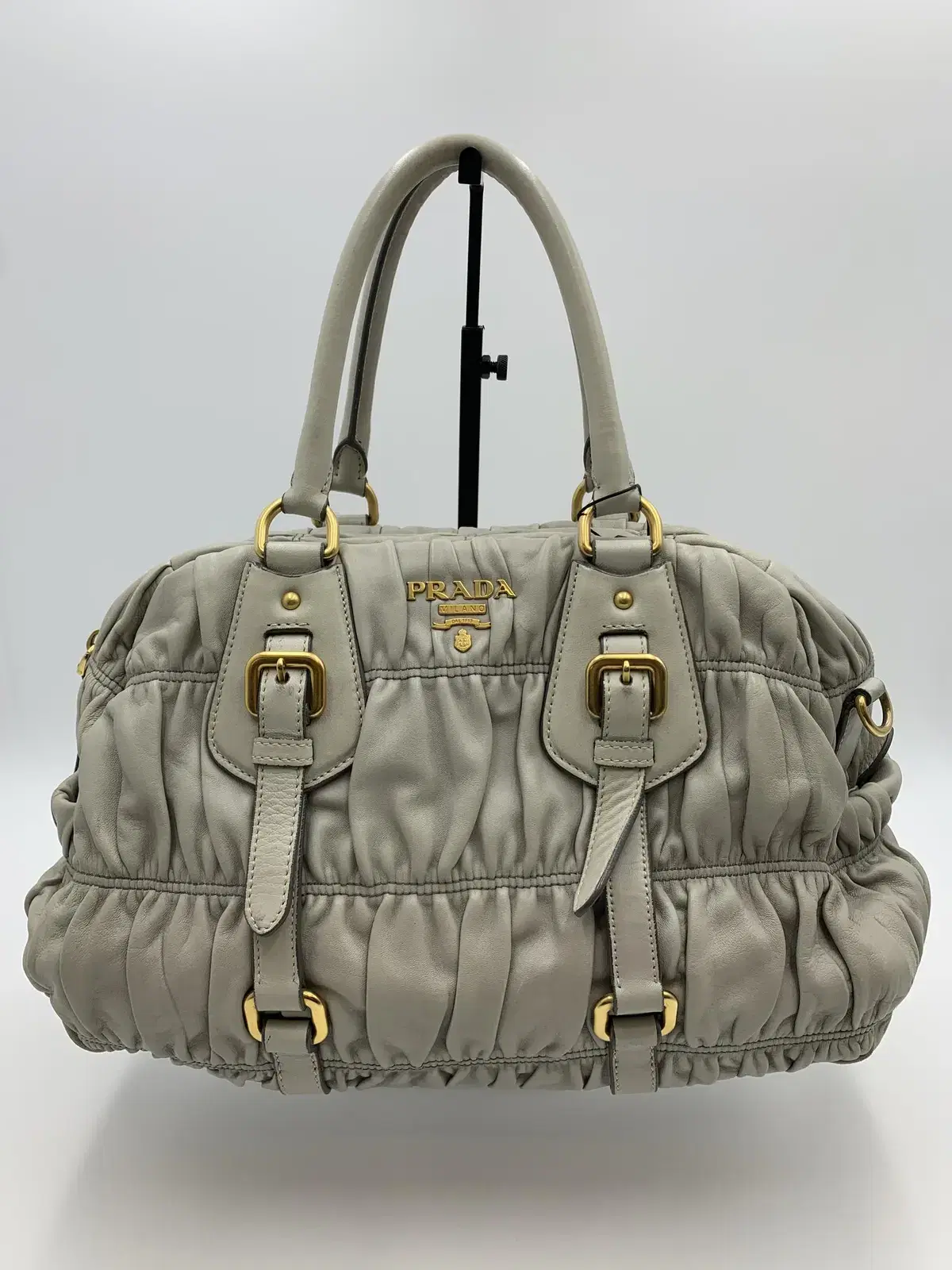 Prada Nappa Goffre 2way bag in gray