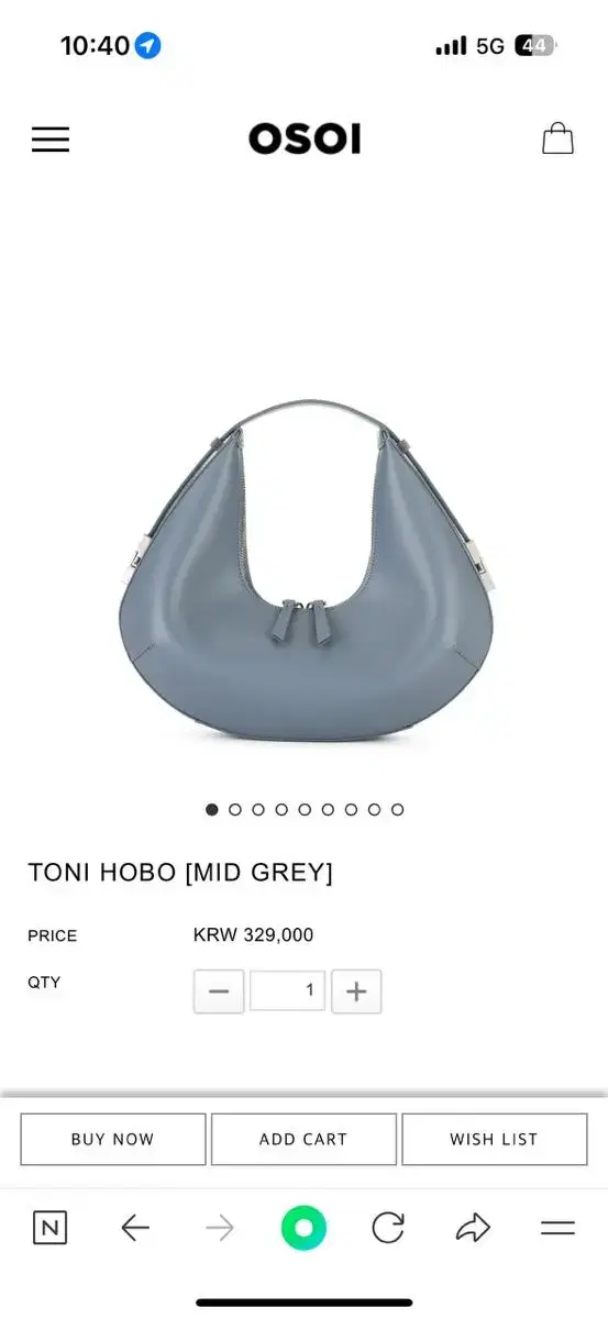 오소이 TONI HOBO [MID GREY]