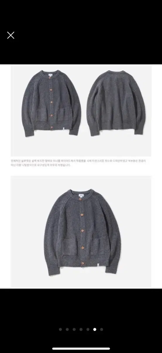 Coverall gray knit cardiganSize L